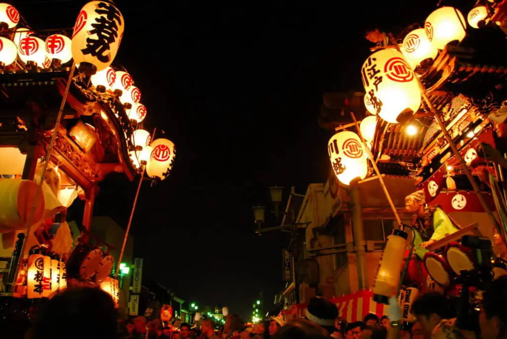 Festival in Kawagoe, Japan lanterns