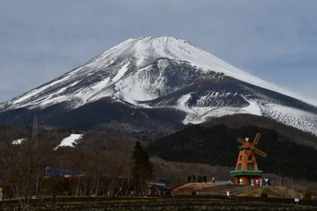 A moody view of Mt Fuji