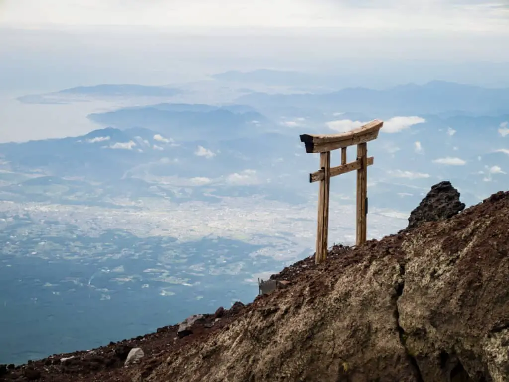 Torii gate on Mt Fuji